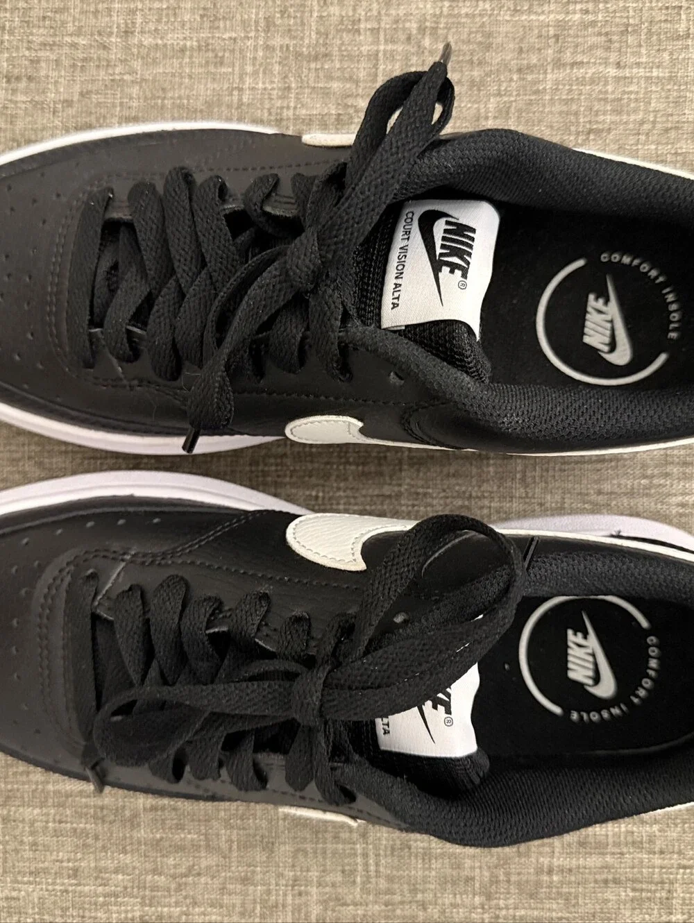 Nike Court Vision LTR Black And White Sneakers 8.5
